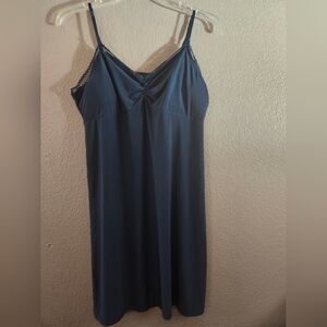 George Midnight Blue Lace Chemise